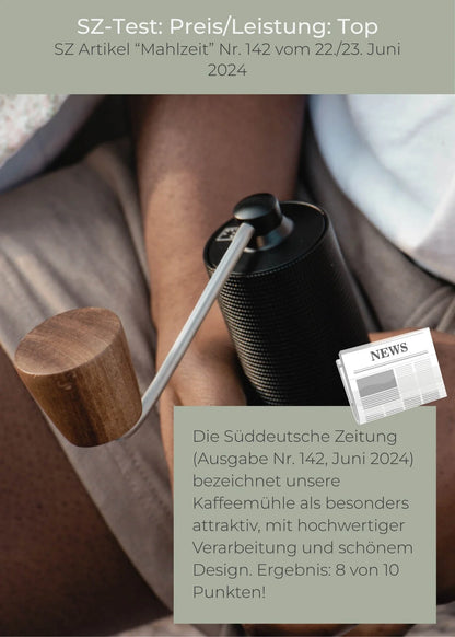 Lambda Kaffeemühle manuell mit Edelstahl-Mahlwerk