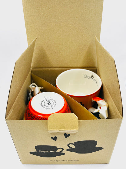 Cappuccino Tasse - 2er Set in Geschenkbox - Oommh