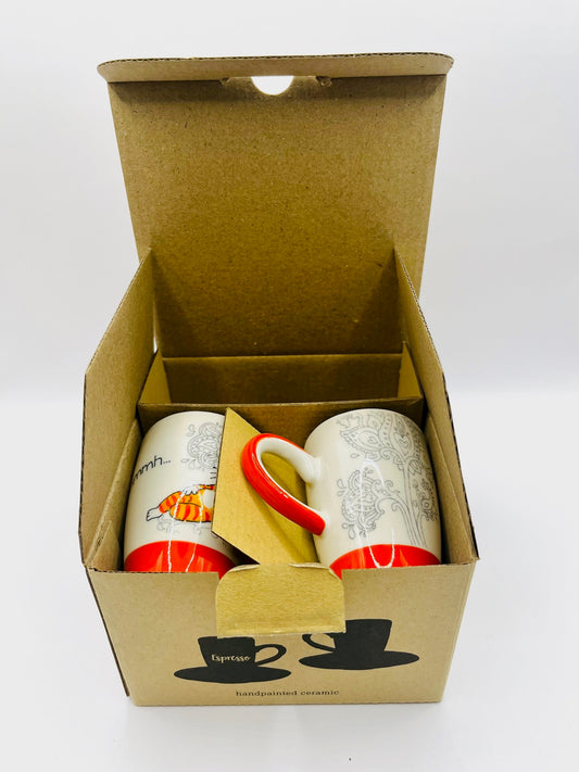 Espresso Tasse - 2er Set in Geschenkbox - Oommh...Take your Time