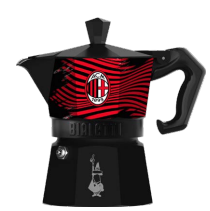 Fußball-Clubs Italien Espressokocher Moka Express 3 Tassen AC Mailand
